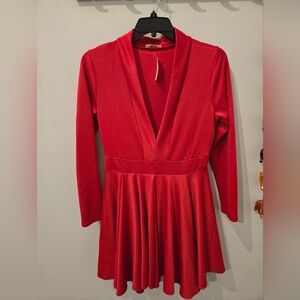 Love Red Long Sleeve Dress
